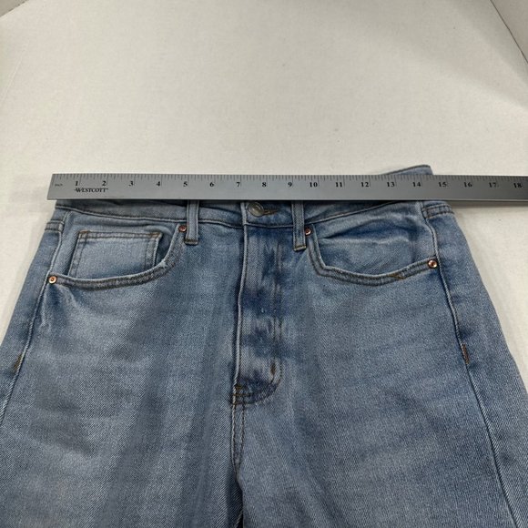 No Boundaries Women's Size 9 Straight Leg Distressed Med Wash Jean Blue Preowned - Picture 8 of 16